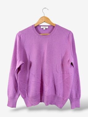 M&S Autograph Pure Cashmere Jumper Sweater Size 16 Lavender Purple Spring Preppy
